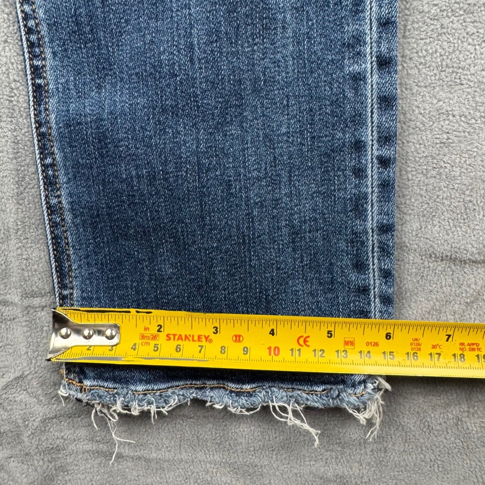 Rag & Bone Straight Leg Jeans Women's Size 23 Dark Wash Distressed Hem - Picture 6 of 9